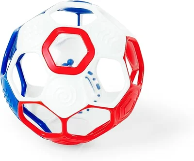 Bright Starts Oball Grippin' Goals Rattle Football - Red White and Blue