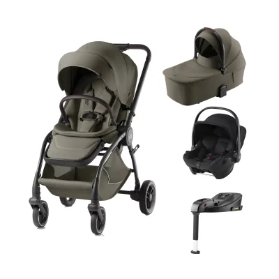 Britax Rio Lux All in One Travel System with Baby-Safe Core Carseat - Soft Taupe