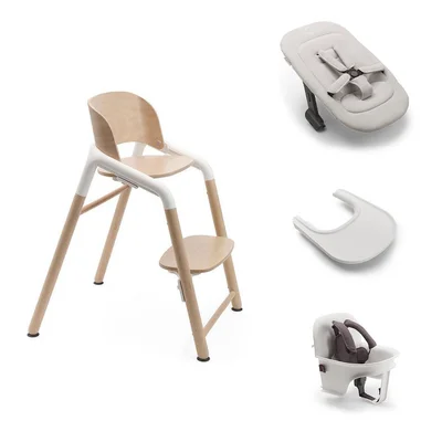 Bugaboo Giraffe Highchair with Newborn Set - Wood White