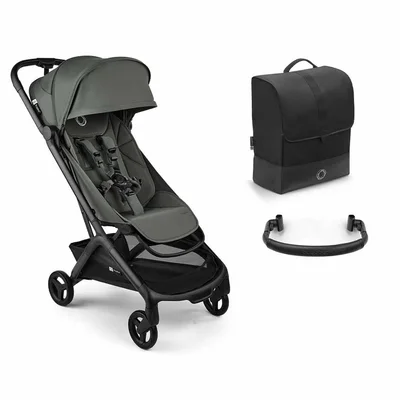Bugaboo Butterfly 2 Lightweight Travel Stroller Cabin Size, One-Hand Fold Portable Pushchair, Baby Buggy with Reclining Seat, Storage Basket, Carry Strap – from 6 Months to 4 Years – Heritage Black