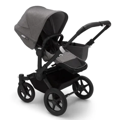 Bugaboo Donkey 3 Mono Pushchair-Black/Grey Melange - Grey