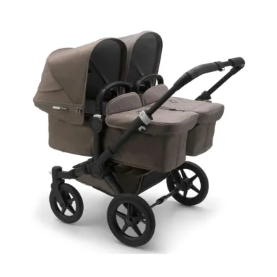 Bugaboo Donkey 3 Twin Mineral Collection Pushchair-Black/Taupe - Black, Brown