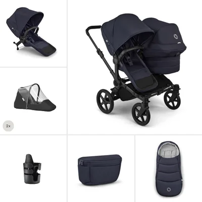 Bugaboo Donkey 6 Double Essential Bundle- Deep Indigo