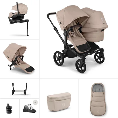 Bugaboo Donkey 6 Double Ultimate Bundle- Desert Taupe Melange