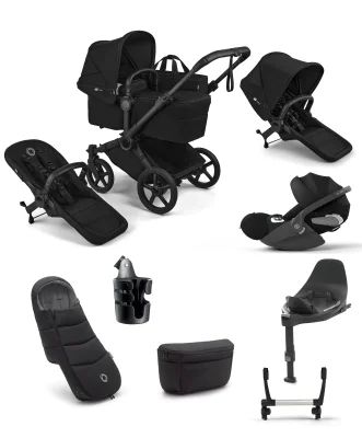 Bugaboo Donkey 6 Double Ultimate Pushchair Bundle With Cybex Cloud T i-Size Rotating Baby Car Seat & Base