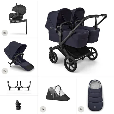 Bugaboo Donkey 6 Twin Ultimate Bundle- Deep Indigo