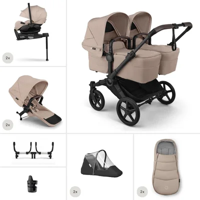 Bugaboo Donkey 6 Twin Ultimate Bundle- Desert Taupe Melange