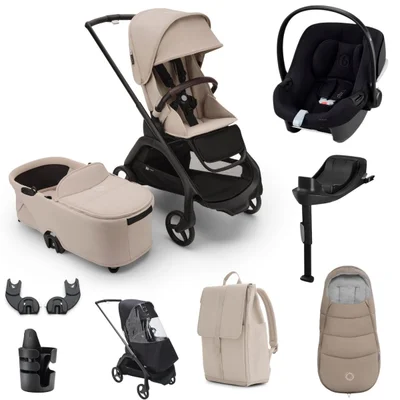 Bugaboo Dragonfly + Aton B2 Travel System- Desert Taupe