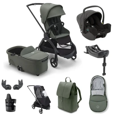 Bugaboo Dragonfly + i-Snug Travel System- Forest Green
