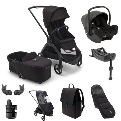 Bugaboo Dragonfly + i-Snug Travel System- Midnight Black