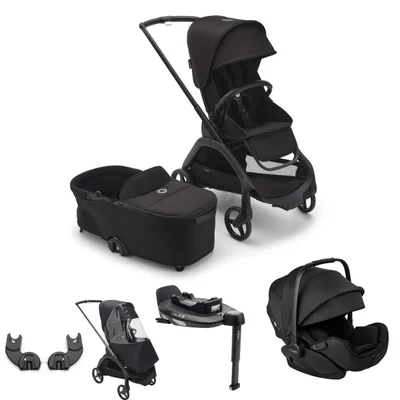 Bugaboo Dragonfly + Otter Travel System- Midnight Black