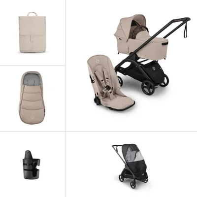 Bugaboo Dragonfly Plus Essential Bundle- Desert Taupe