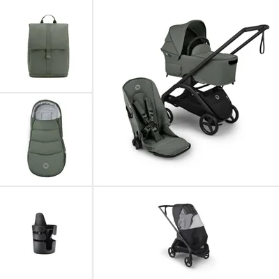 Bugaboo Dragonfly Plus Essential Bundle- Forest Green