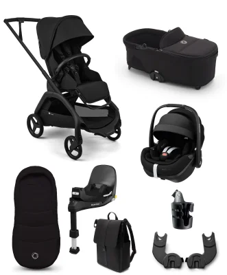 Bugaboo Dragonfly Plus Ultimate Pushchair Bundle with Maxi-Cosi Pebble 360 Pro2 Car Seat (8 Pieces) - Black