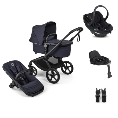 Bugaboo Fox 5 Renew + BeSafe Go Beyond Travel System - Fern Green - Deep Indigo / With Base
