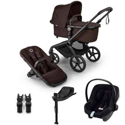 Bugaboo Fox 5 Renew + Cybex Aton B2 Travel System- Cocoa Brown