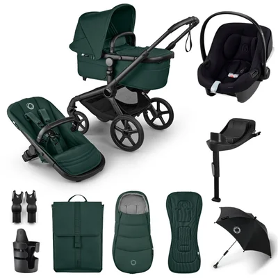 Bugaboo Fox 5 Renew + Cybex Aton B2 Travel System- Fern Green
