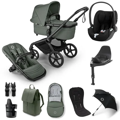 Bugaboo Fox 5 Renew, Cybex Cloud T + Accessories- Forest Green