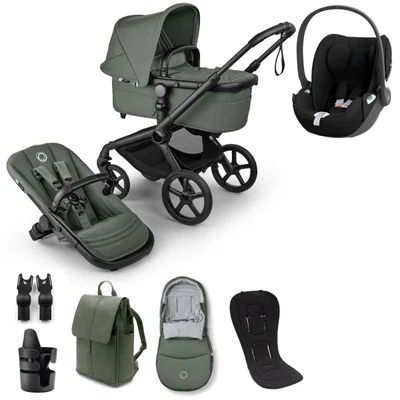 Bugaboo Fox 5 Renew, Cybex Cloud T + Accessories- Forest Green