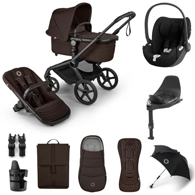 Bugaboo Fox 5 Renew + Cybex Cloud T Travel System- Cocoa Brown