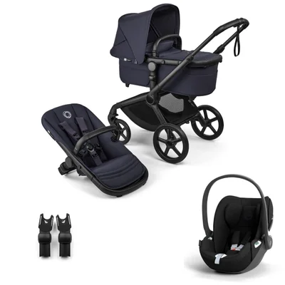 Bugaboo Fox 5 Renew + Cybex Cloud T Travel System- Deep Indigo - Deep Indigo