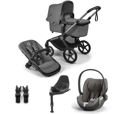 Bugaboo Fox 5 Renew + Cybex Cloud T Travel System- Moon Grey - Moon Grey
