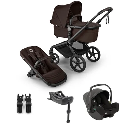 Bugaboo Fox 5 Renew + Joie i-Snug 2 Travel System- Cocoa Brown