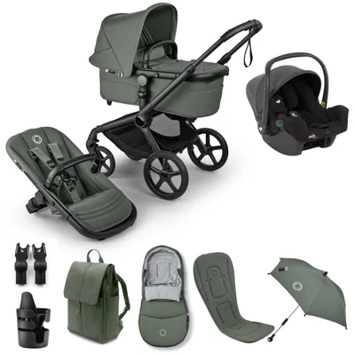 Bugaboo Fox 5 Renew + Joie i-Snug 2 Travel System- Forest Green