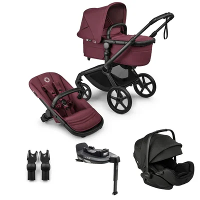 Bugaboo Fox 5 Renew + Otter Travel System- Dark Cherry
