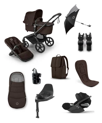 Bugaboo Fox 5 Renew Pushchair Bundle With Cybex Cloud T i-Size Rotating Baby Car Seat & Base (9 Pieces) - Cocoa Brown