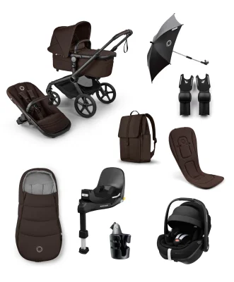 Bugaboo Fox 5 Renew Pushchair Bundle With Maxi-Cosi Pebble 360 Pro Car Seat & Base (9 Pieces) - Cocoa Brown