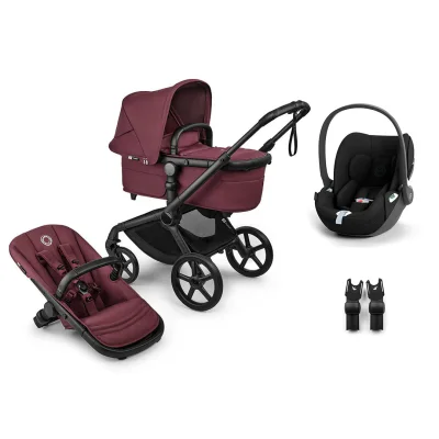 Bugaboo Fox 5 Renew + Cloud T Travel System - Dark Cherry / No Base