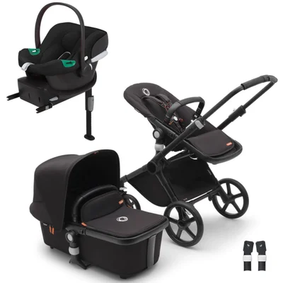 Bugaboo Fox Cub + Cybex Aton B2 i-Size Travel System - Midnight Black