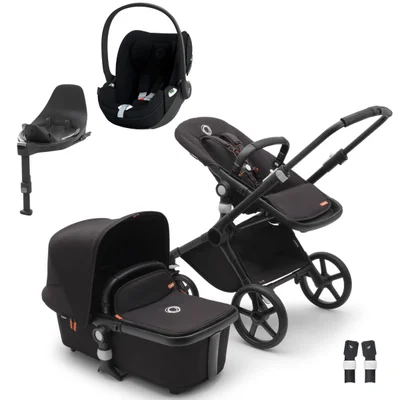 Bugaboo Fox Cub + Cybex Cloud T i-Size Travel System - Midnight Black