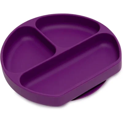 Bumkins Silicone Grip Dish-Green Dinosaur
