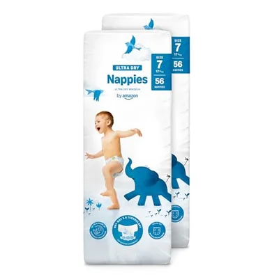 By Amazon - 48 Ultra Dry Nappies - Size 1 (2-5 kg) (Previously a Mama Bear brand, same product)