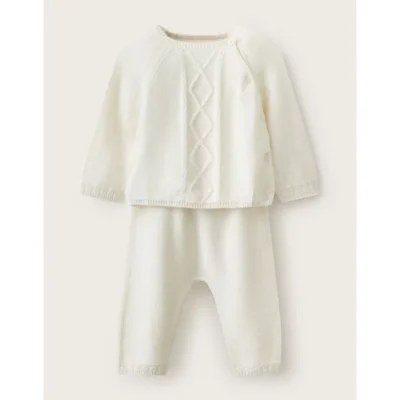 Cable Jumper & Leggings Set with Cashmere (0–4yrs)