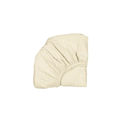 Charlie Crane KUMI Crib Fitted Sheet - Natural