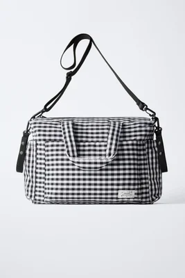 CHECK MATERNITY BAG - Black