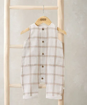 Check Romper - Newborn