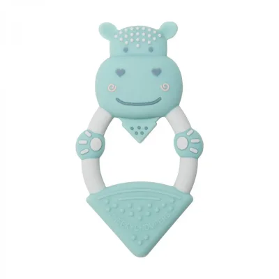 Cheeky Chompers Chewy the Hippo Textured Baby Teether - Green, White