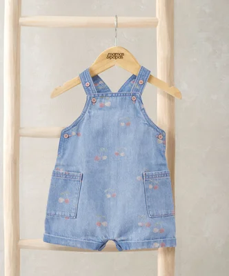 Cherry Denim Dungarees