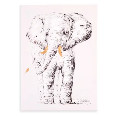 Childhome Elephant Head Oil Painting 30 x 40 cm-Gold - Default