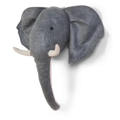 Childhome Felt Animal Head Wall Decor-Elephant - Grey