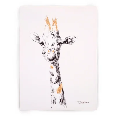 Childhome Giraffe Head Oil Painting 30 x 40 cm-Gold - Default