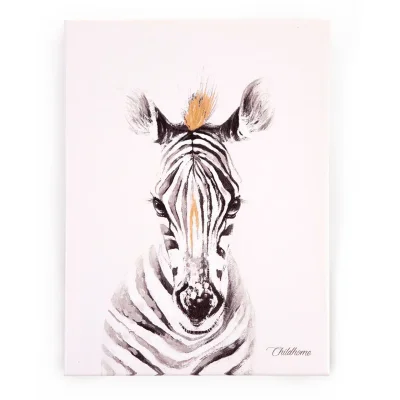Childhome Zebrea Head Oil Painting 30 x 40 cm-Gold - Default