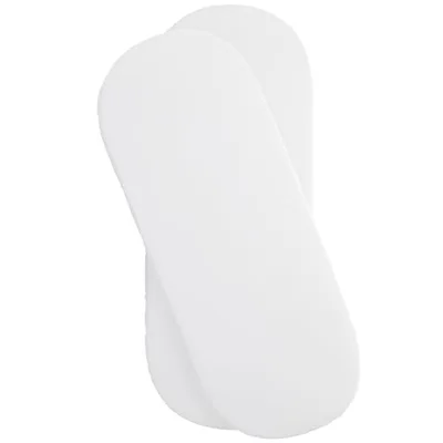 Clair de Lune 2 Pack Fitted Jersey Cotton Moses Basket Sheets 74 x 30 cm (White) - White / 74 x 30 cm