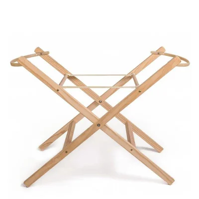 Clair De Lune Folding Wooden Moses Basket Stand - Wooden