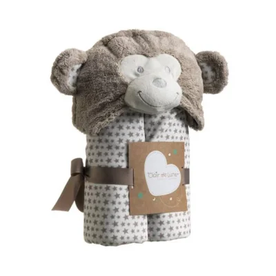 Clair De Lune Little Monkey Hooded Blanket