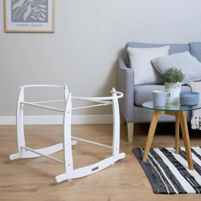 Clair De Lune Organic Moses Basket with Rocking Stand